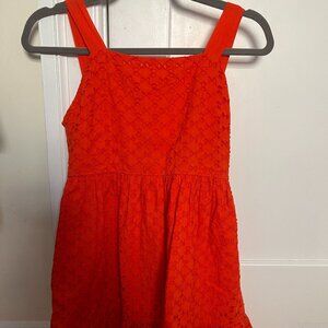 ONE DAY OFFER. J Crew Crewcuts tangerine eyelet girls dress size 12